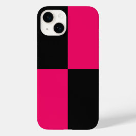 Funda Para iPhone 14 De Case-Mate Bloques de color rosado y negro calientes