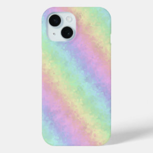 Funda Para iPhone 15 Bloques de colores pasteles arte arcoiris en 3D