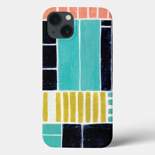 Funda De Case-Mate Para iPhone Bloques geométricos (Reverso)