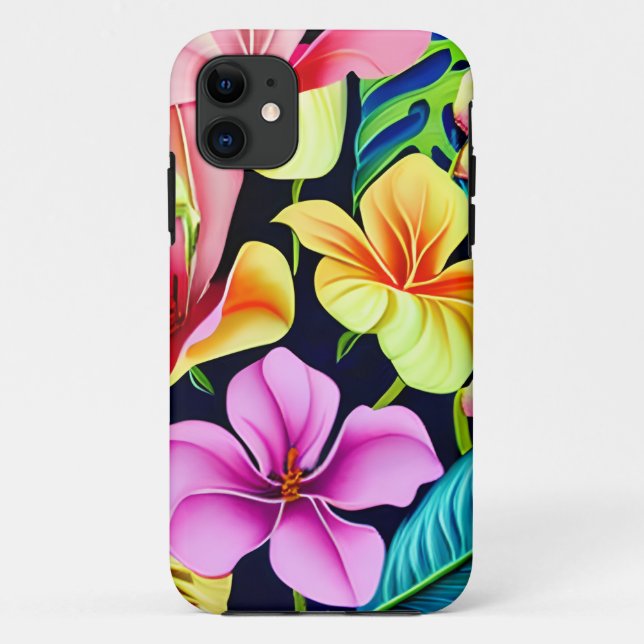 Funda De Case-Mate Para iPhone Bloques tropicales de Hawái (Reverso)