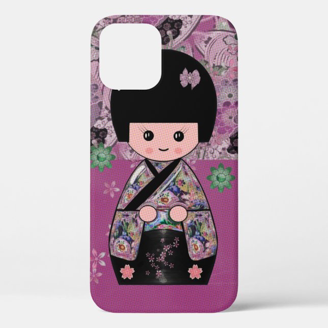 Funda De Case-Mate Para iPhone Blossom Kokeshi (Reverso )