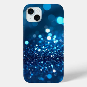 Funda Para iPhone 15 Mini Blue and silver glitter