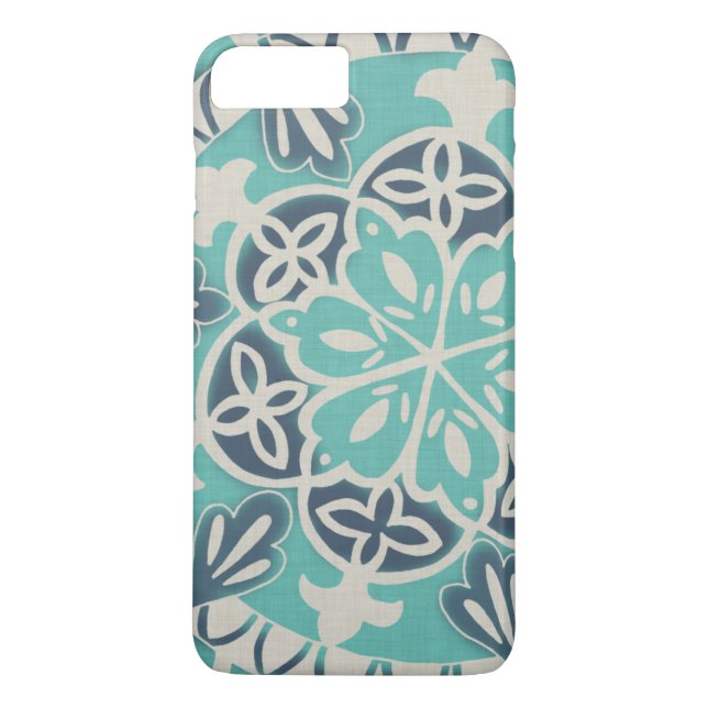Funda De Case-Mate Para iPhone Blue Batik Tile I (Reverso)