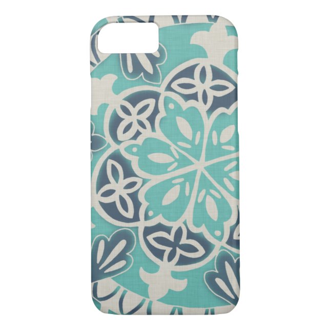 Funda De Case-Mate Para iPhone Blue Batik Tile I (Reverso)