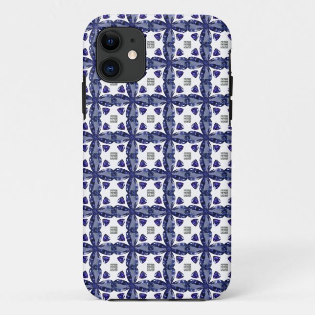 Funda De Case-Mate Para iPhone Blue Clover (Reverso)