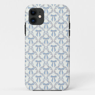 Funda Para iPhone 11 Blue Coquette Bows, Trellis, Preppy