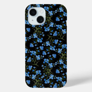 Funda Para iPhone 15 Blue Cosmos Flowers
