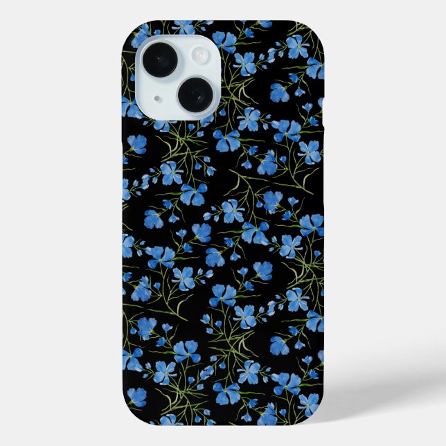 Funda De Case-Mate Para iPhone Blue Cosmos Flowers (Reverso )