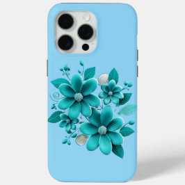Funda Para iPhone 15 Pro Max Blue Daisy