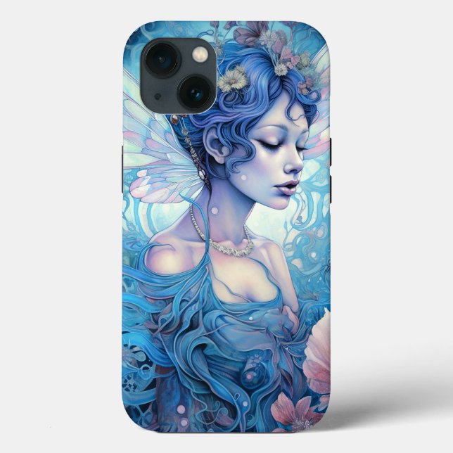 Funda De Case-Mate Para iPhone Blue Fairy Fantasy Art (Reverso )