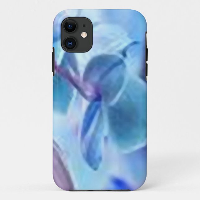Funda De Case-Mate Para iPhone blue flower_ iphone (Reverso)