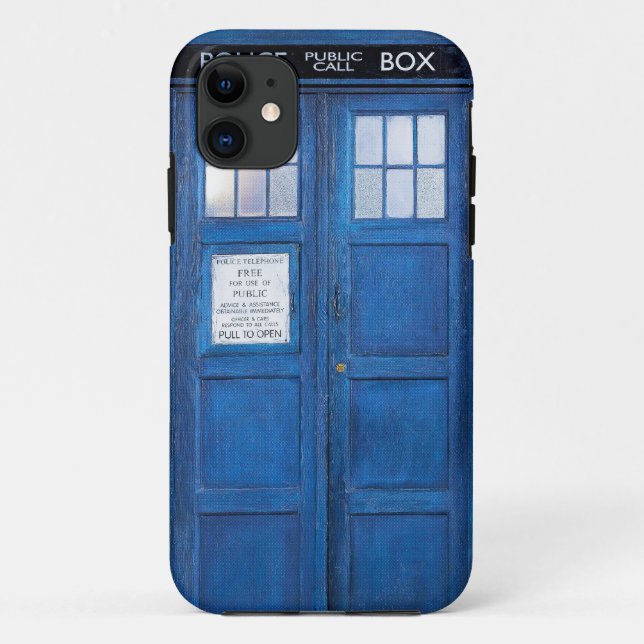 Funda De Case-Mate Para iPhone Blue Funny Phone Booth Call Box (Reverso)