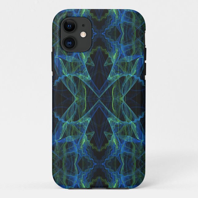 Funda De Case-Mate Para iPhone Blue, Green & Black iPhone 5 Personalizado Funda-M (Reverso)
