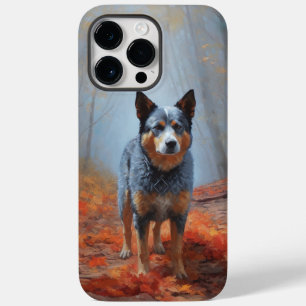 Funda Para iPhone 14 Pro Max De Case-Mate Blue Heeler en otoño hojas caídas inspiran