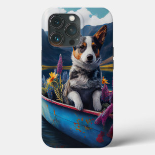 Funda Para iPhone 13 Pro Blue Heeler on a Paddle: Una aventura panorámica