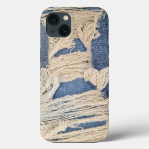 Funda Para iPhone 13 Blue Jean Fabric