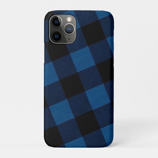 Funda De Case-Mate Para iPhone Blue Lumberjack Plaid (Reverso)
