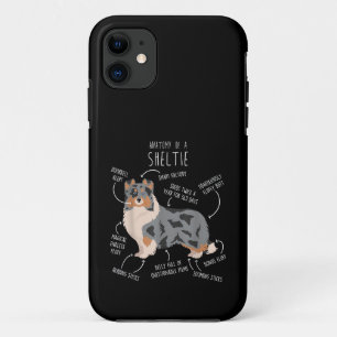 Funda Para iPhone 11 Blue Merle Sheltie Shetland Sheepdog Anatomía, Fun