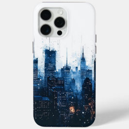 Funda Para iPhone 15 Pro Max Blue Modern Cityscape