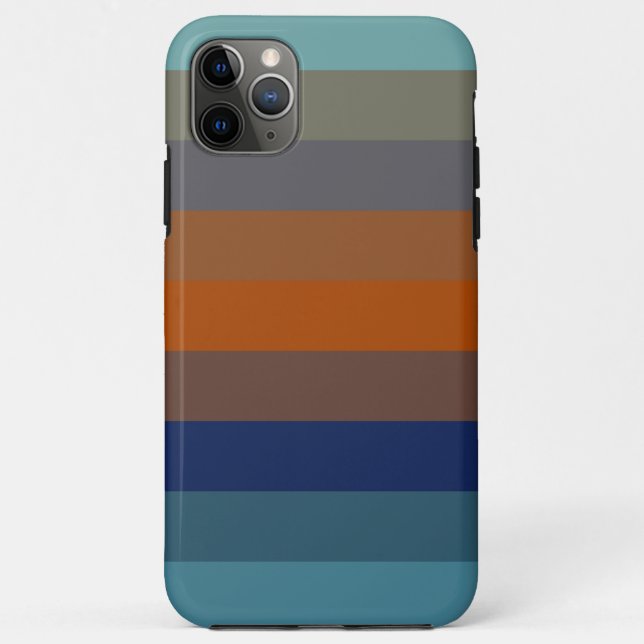 Funda De Case-Mate Para iPhone Blue, orange, green, and gray stripes (Reverso)