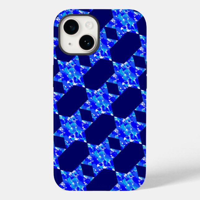 Funda De Case-Mate Para iPhone Blue Paint Splatter Stars (Reverso )