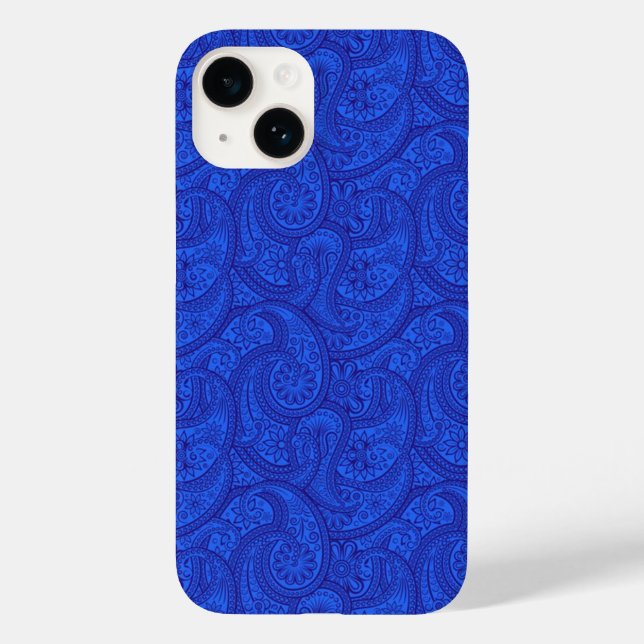 Funda De Case-Mate Para iPhone Blue Paisley (Reverso )