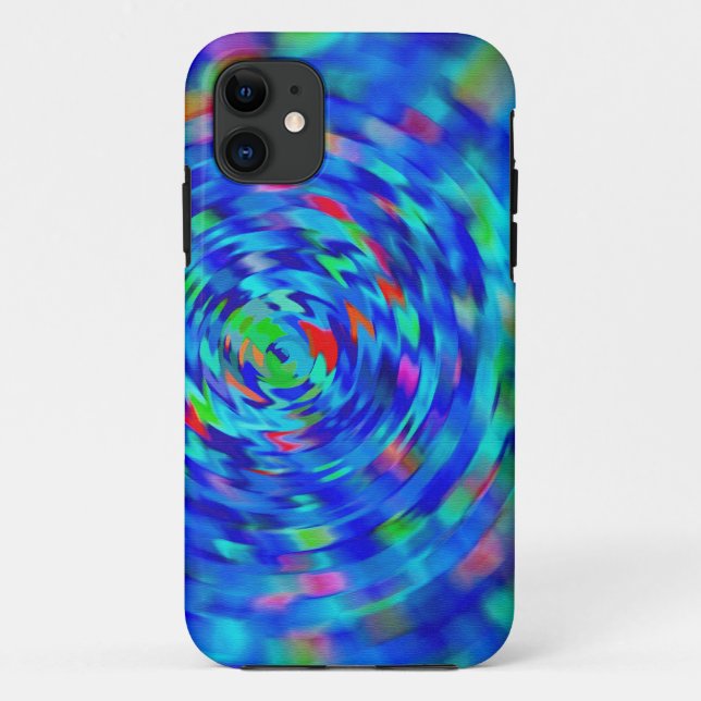 Funda De Case-Mate Para iPhone Blue Pond Ripple (Reverso)