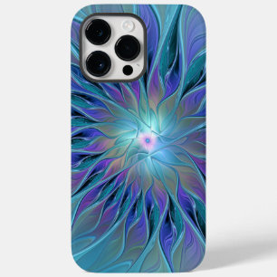 Funda Para iPhone 14 Pro Max De Case-Mate Blue Purple Flower Dream Resumen arte fractal