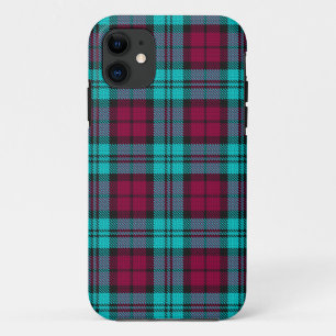Funda Para iPhone 11 Blue Red Campbell Tartán Blackwatch Plain
