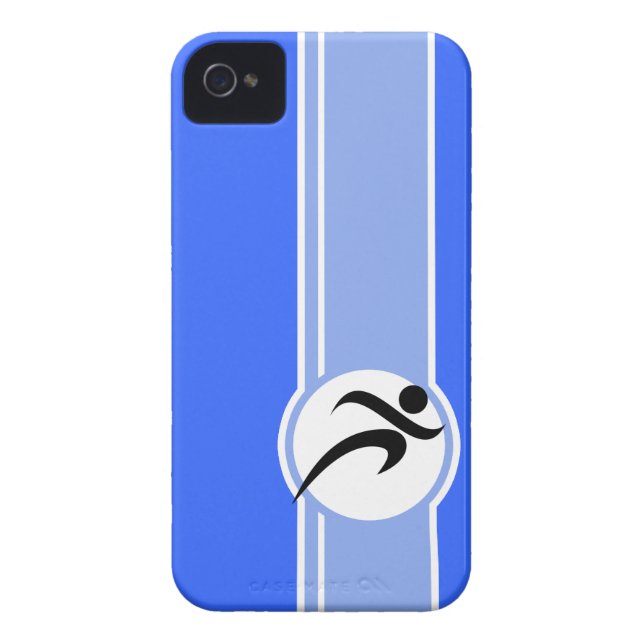 Funda De Case-Mate Para iPhone Blue Running (Atrás)