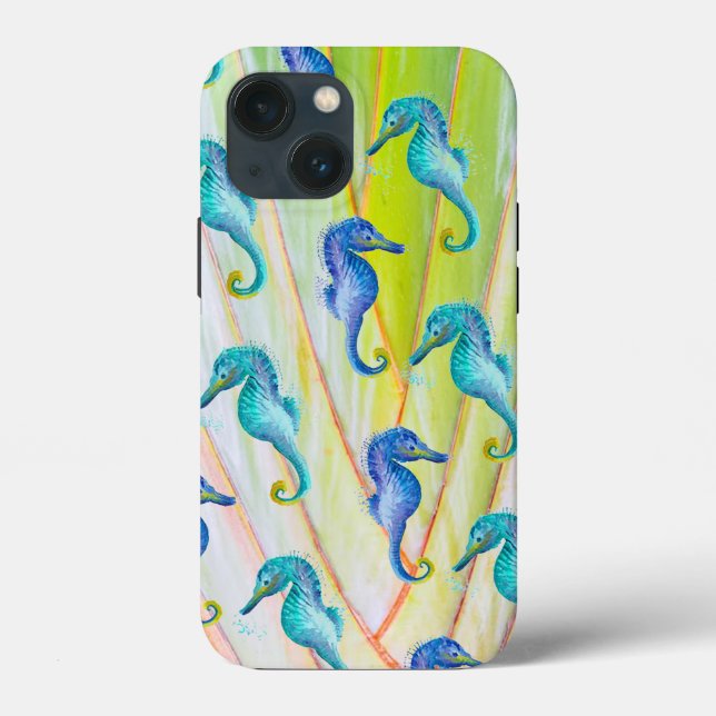 Funda De Case-Mate Para iPhone Blue Seahorse Apple iPhone 13 mini Funda (Reverso )