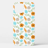 Blue Seashells Sea Snail Orange Flower