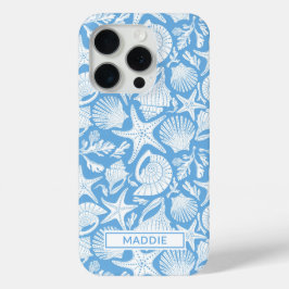 Funda Para iPhone 15 Pro Blue Shells Personalized