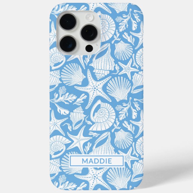 Funda De Case-Mate Para iPhone Blue Shells Personalized Case-Mate iPhone Case (Reverso )