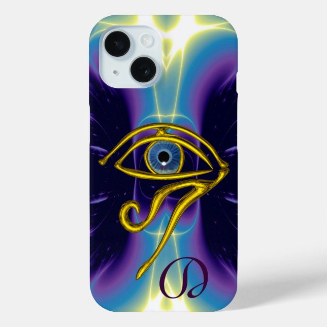 Funda De Case-Mate Para iPhone BLUE TALISMAN HORUS OYE MONOGRAM Azul Púrpura (Reverso )