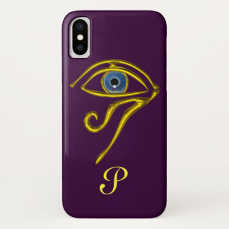 Funda Para iPhone X BLUE TALISMAN MONOGRAM Púrpura