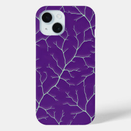 Funda Para iPhone 15 Blue-Violet Branch Design iPhone Case