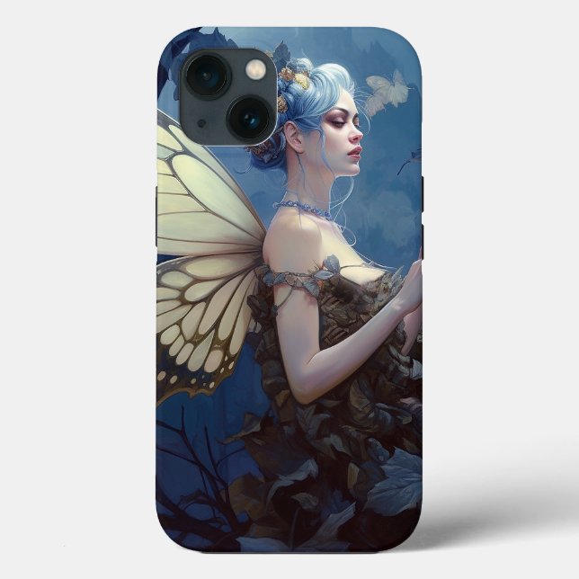 Funda De Case-Mate Para iPhone Blue Woodland Fairy Fantasy Art (Reverso )