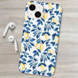 Funda Para iPhone 14 De Case-Mate Blue Yellow Wildflower Lemon