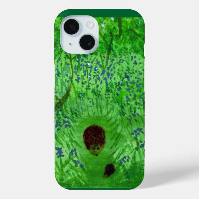 Funda De Case-Mate Para iPhone Bluebell Woodland Hedgehogs (Reverso )