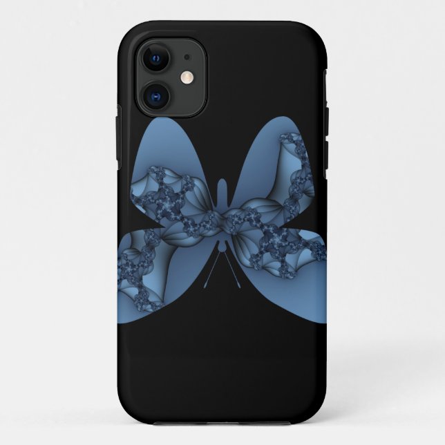 Funda De Case-Mate Para iPhone Blues de mariposa (Reverso)