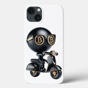 Funda Para iPhone 13 Bman en un Scooter, Bitcoin, por Natasha Us