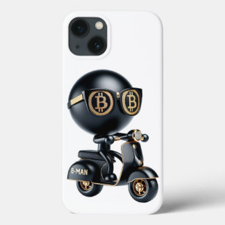 Funda Para iPhone 13 Bman en un Scooter, Bitcoin, por Natasha Us  