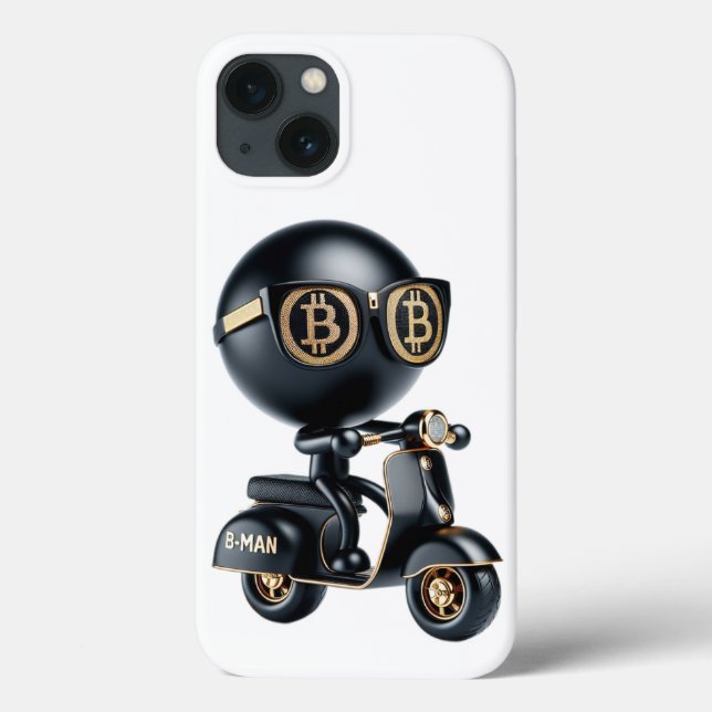 Funda De Case-Mate Para iPhone  Bman on a Scooter, Bitcoin, by Natasha Us   (Reverso)