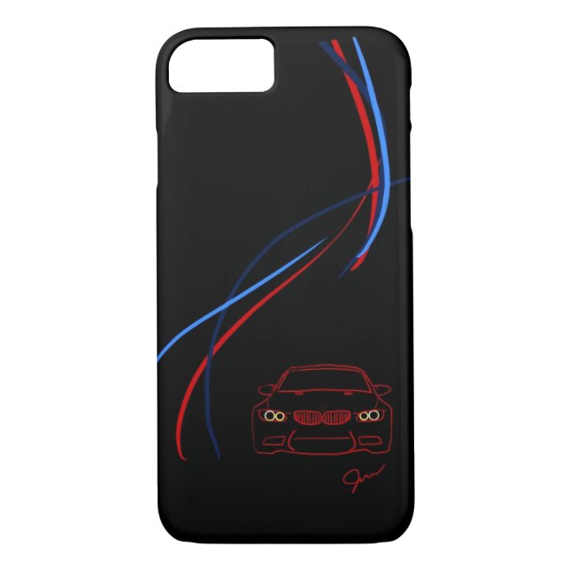 Funda De Case-Mate Para iPhone BMW M3 raya iPhone 8/7 caso (Reverso)