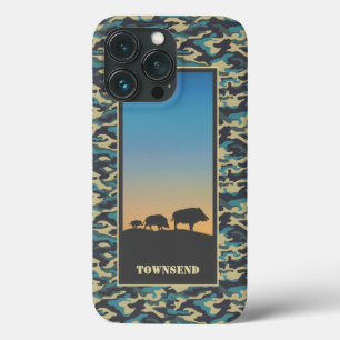 Funda Para iPhone 13 Pro Boar salvaje y camo