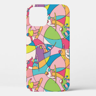 Funda Para iPhone 12 Boardes de nieve coloridas: patrón vintage sin cos