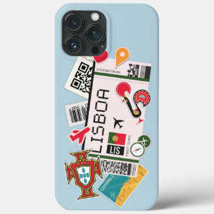 FUNDA PARA iPhone 13 PRO MAX BOARDING PASS LISBOA PORTUGAL