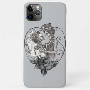 Funda Para iPhone 11 Pro Max Boda Danza de Matrimonio Pareja de Amor Esqueleto