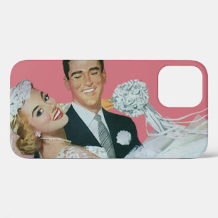 Funda Para iPhone 12 Boda de cosecha, novio que lleva novia, recién cas